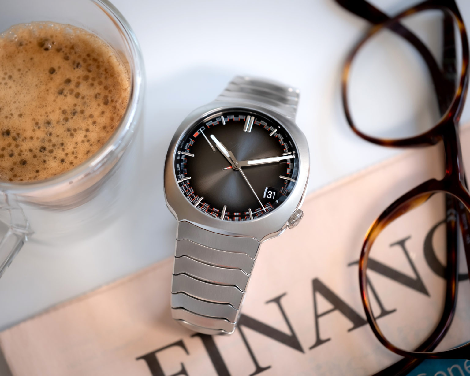 H. Moser & Cie streamliner perpetual calendar stainless steel