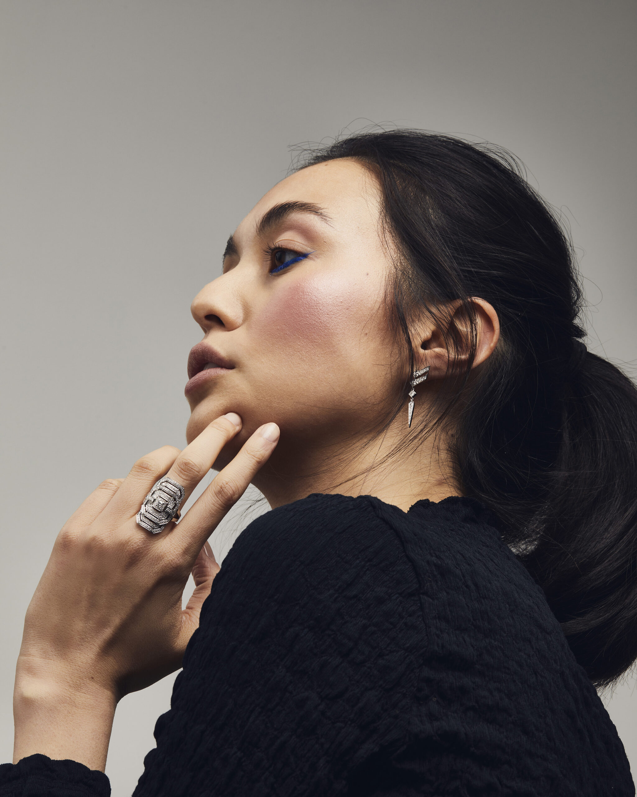 statement ring and earring