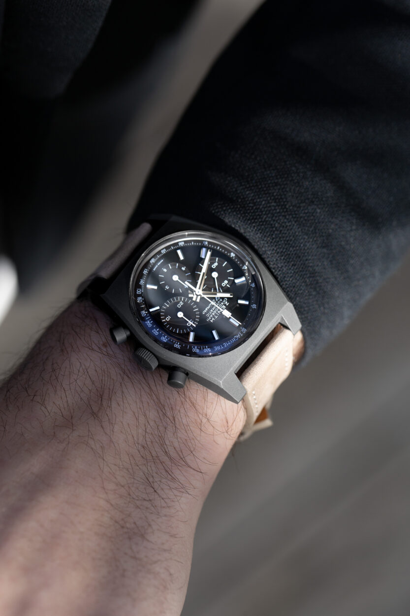 zenith el primero the wrist with natural nubs molequin strap