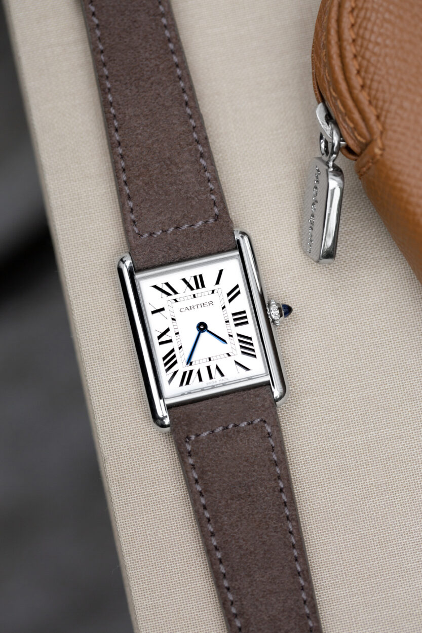 Molequin brown suede strap on a Tank Must